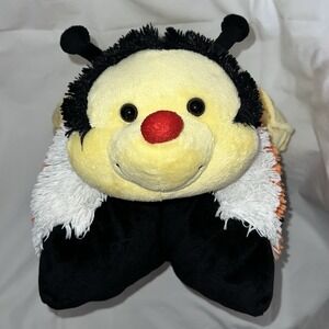 Pillow Pets Cuddly Orange Bumblebee With Heart Wings Plush HTF Rare ORIGINAL